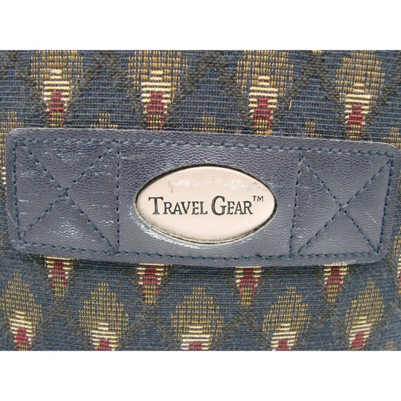 Travel Gear Small Carry On Bag Cosmetic Make-up Case Hardshell Zip Tapestry Read - Picture 7 of 16